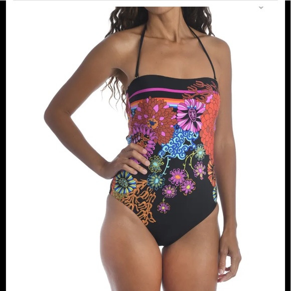 🆕🌸NWT Trina Turk ELECTRIC REEF BANDEAU ONE PIECE - Picture 5 of 15